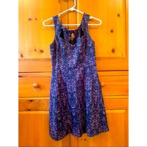 Purple Cutout Cocktail Dress